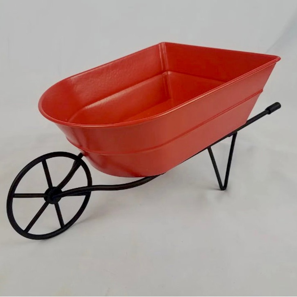 Target 🎯 Mini Burnt Orange/Red Metal Wheelbarrow